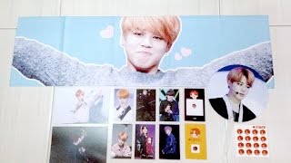 Unboxing Photo Slogan JP Ver by 찹쌀떡 mozzimin BTS Jimin Fansite Goods [upl. by Beffrey]