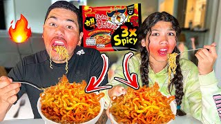 EATING The Worlds SPICIEST FOODS Challenge 🥵  Familia Diamond [upl. by Spiros129]