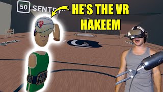 HES THE VR HAKEEM THE DREAM  Rec Room VR Basketball Gameplay [upl. by Taam890]