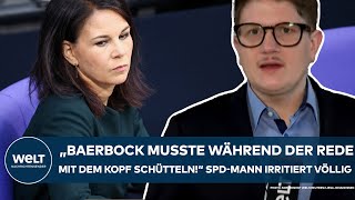 PUTINS KRIEG quotAnnalena Baerbock musste während der Rede mit dem Kopf schüttelnquot SPDMann irritiert [upl. by Melisandra628]