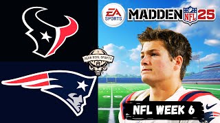 TEXANS vs PATRIOTS NFL WEEK 6  MADDEN 25 Predictions [upl. by Adnauqaj]