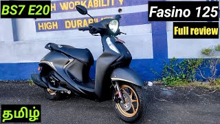 Yamaha Fasino 125 BS7 OBD2 E20 2023 modelfull reviewfeatures118 lakhs 🤯66kmpl😎mileageதமிழ் [upl. by Suzy280]