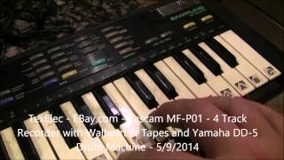 Tascam MFP01 Yamaha DD5 Drum Machine and Casio SK1 [upl. by Aeneus651]