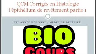 Lhistologie  exemple dexamen QCMlépithélium de revêtement partie1 [upl. by Hcahsem908]