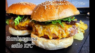 HAMBURGUESA de pollo estilo KFC en FREIDORA DE AIRE [upl. by Onid29]