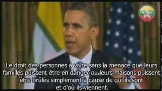 Discours dObama en Birmanie parlant des Rohingyas [upl. by Eirrek]