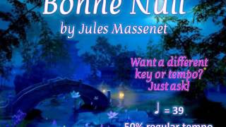 Very Slow Bonne nuit by Massenet NoteLearning Guide [upl. by Bruell585]