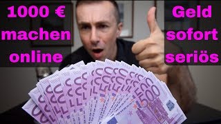 Schnell 1000 Euro online seriös verdienen Geld im internet machen ohne Investition [upl. by Nylzor]