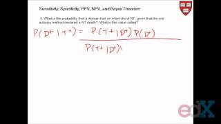 Week 3  EXAMPLE SENSITIVITY SPECIFICITY PPV NPV [upl. by Vinaya]