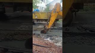 directed The Wheel Loader Trailer Trucks  Underpass Road Construction to cleaning waterwaysbackhoe [upl. by Gupta798]