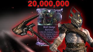 Warframe Chroma Wolf Sledge  20 Million Damage [upl. by Rehpotsirk]