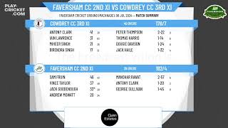 Faversham CC 2nd XI v Cowdrey CC 3rd XI [upl. by Odareg]