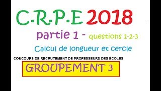 corrigé CRPE 2018 groupement 3  Maths partie 1 Q123 sujet math [upl. by Rey172]