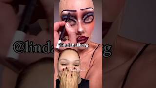 DOLL FACE😱 dollface trend halloween halloweenmakeuplook [upl. by Asnerek]