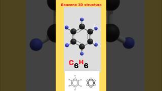 Benzene 3D structure benzene science chemistry organic compound 3d shorts [upl. by Dennett]