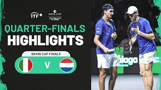 Highlights SinnerSonego ITA v KoolhofGriekspoor NED  Davis Cup Finals 2023 [upl. by Spearman341]