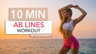 10 MIN AB LINES WORKOUT  efficient for middle side amp upper abs  No Equipment I Pamela Reif [upl. by Hisbe604]