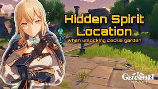 Genshin Impact Hidden Spirit location when unlocking the Cecilia Garden [upl. by Tewell]