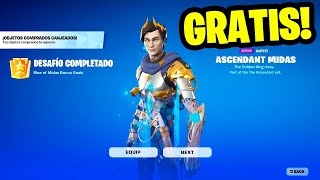 ¿COMO CONSEGUIR la SKIN de MIDAS ASCENDIDO GRATIS en FORTNITE [upl. by Lemuela763]