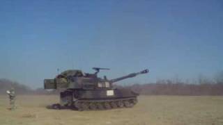 M109A6 Paladin Firing [upl. by Alemaj608]