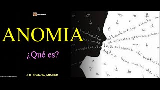 Anomia ¿Qué es Afasia Anómica [upl. by Eibber]