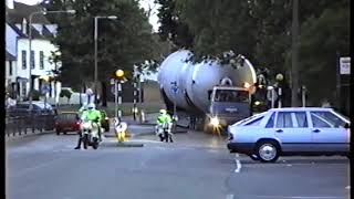 Heavy Haulage Scammell LorriesEconofreight BOC Tanks Move 1992 [upl. by Oivlis]