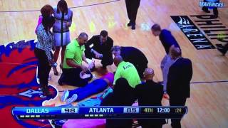 Atlanta Hawks cheerleader smashes head [upl. by Sitoeht]