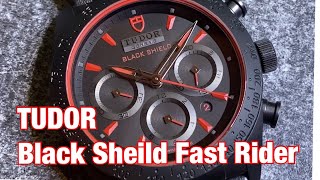 Tudor Black Shield Fast Rider Chronograph Watch Unbox and Review [upl. by Gausman398]