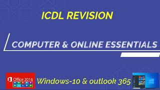 ICDL Computer amp online Essentials  Windows 10 amp Outlook 365Diagnostic Test [upl. by Grigson]