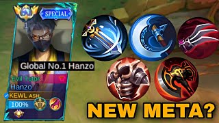 HANZO CRITICAL BUILD WITH REVAMPED ITEM  New meta for hanzo  MLBB [upl. by Otilopih18]