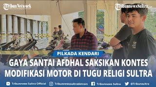 Gaya Santai Afdhal Calon Wakil Wali Kota Kendari Bercelana Pendek Saksikan Kontes Modifikasi Motor [upl. by Akemrej863]