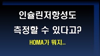 인슐린저항성의 측정방법  HOMA [upl. by Malena879]