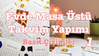 Masa Üstü Takvim Yapımı 1  Evde Kendi Masa Takvimini Yap  Basit Çizimler DIY Kendin Yap [upl. by Thorin]