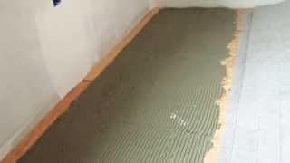 Install Radiant Floor Heat Mat Video 2 of 3 [upl. by Connell]