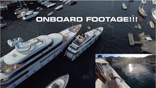 EPIC SUPER YACHT  DOCKING IN PORTOFINO Captains Vlog 88 [upl. by Elamor]