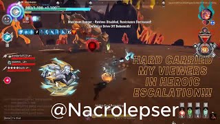 MALKARION TEMPEST HAMMER HARD CARRIED MY VIEWERS IN DAUNTLESS BLAZE HEROIC ESCALATION [upl. by Wilie]