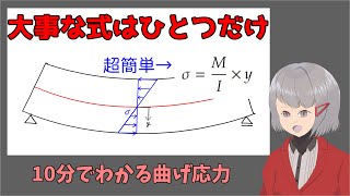 10分でわかる！曲げ応力【土木解説】 [upl. by Zipnick]