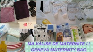 MA VALISE DE MATERNITE  GENEVA MATERNITY BAG [upl. by Henghold771]