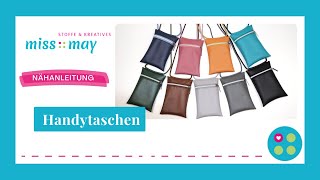 Nähanleitung Handytasche mit kostenlosem Schnittplan [upl. by Persas441]