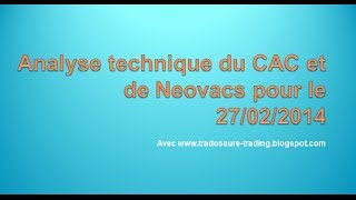 Analyse technique du CAC 40 et Neovacs  Apprendre lanalyse technique et le trading [upl. by Scevor643]