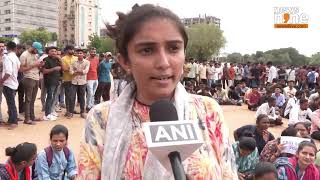 Gujarat Protest  Mass Student Protest in Gandhinagar  Demand for More Forest Department Jobs [upl. by Beora560]