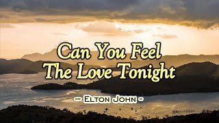 Can You Feel The Love Tonight  KARAOKE VERSION  as popularized by Elton John [upl. by Mailli]