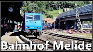 Gefährliche Situation beim Bahnhof Melide im Kanton Tessin  Lokführer betätigt das Signalhorn [upl. by Raffo930]