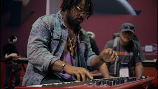 Nord at NAMM 2019 Dominique quotXavierquot Taplin Prince Toto Ghost Note playing funky Clav [upl. by Towland607]