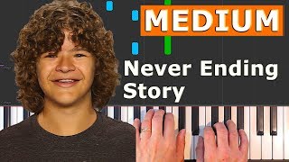 Never Ending Story  Piano Tutorial Easy  Stranger Things how to play [upl. by Victorine]