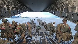 US Army Paratroopers Conduct Airborne Jump In Italy [upl. by Michey977]