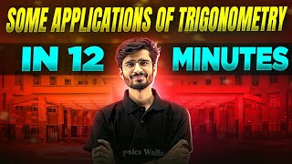 Some Applications Of Trigonometry  Complete Chapter In 12 Minutes  Class 10th Board [upl. by Omsare158]