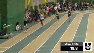 USPORTS Track Championships 2017  300m Mens Final 3410s  Mike van der Poel [upl. by Nosmoht]