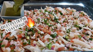 LAS MEJORES TOSTADAS DE JAIBA CON CAMARON  RECETA DE SALSA [upl. by Royden162]