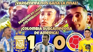 FINAL Argentina vs Colombia  REACCIÓN COLOMBIANOS  Copa América USA 2024 [upl. by Aremat536]